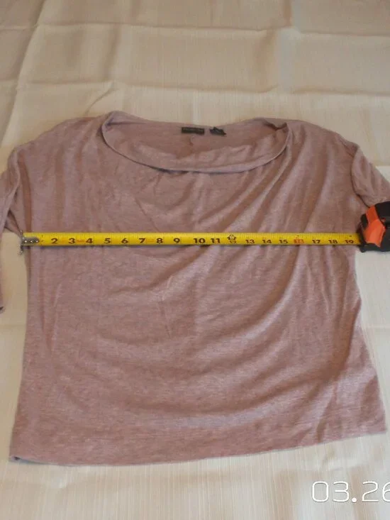 RACHEL ZOE Women's Dusty Pink Cowell Neck 3/4 Sleeve Top Size Med. Like NEW - Picture 11 of 16